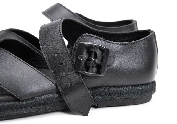 Yohji Yamamoto NOIR Strap Jute Sole Leather Shoes K-163068_007