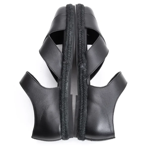 Yohji Yamamoto NOIR Strap Jute Sole Leather Shoes K-163068_008