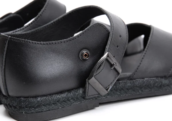 Yohji Yamamoto NOIR Strap Jute Sole Leather Shoes K-163068_009