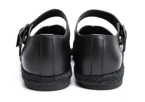 Yohji Yamamoto NOIR Strap Jute Sole Leather Shoes K-163068_010