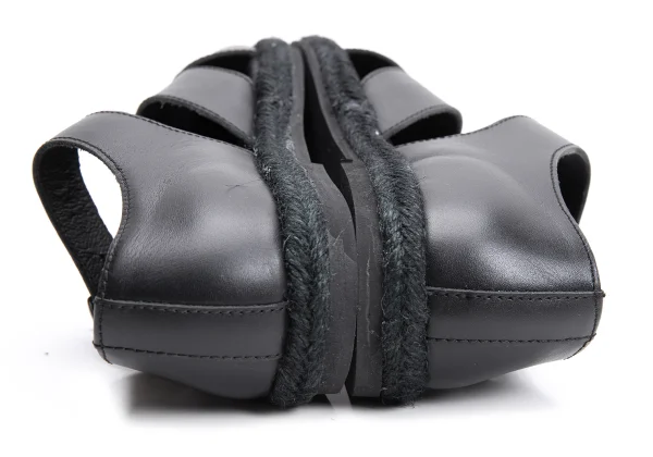 Yohji Yamamoto NOIR Strap Jute Sole Leather Shoes K-163068_011