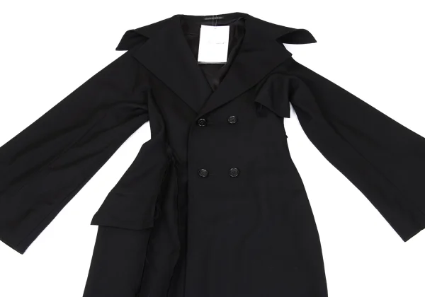 Yohji Yamamoto collections Cut Off Wool Gaba Wide Sleeve Long Coat K-163069_003