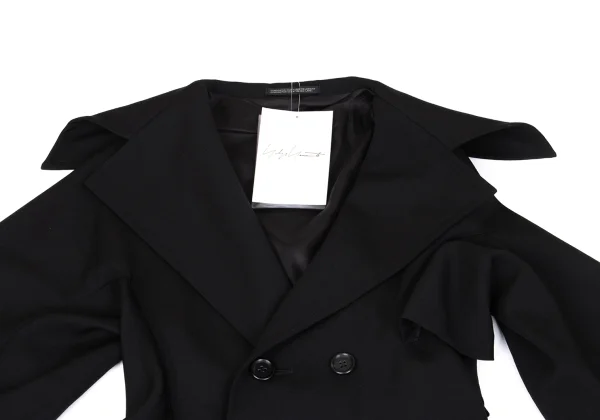 Yohji Yamamoto collections Cut Off Wool Gaba Wide Sleeve Long Coat K-163069_004