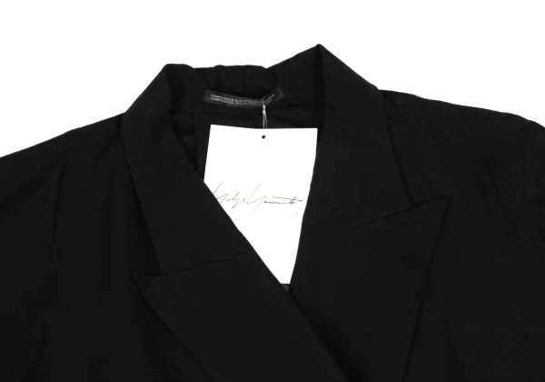 Yohji Yamamoto collections Balloon Sleeve Asymmetrical Wrap Jacket K-163070_004