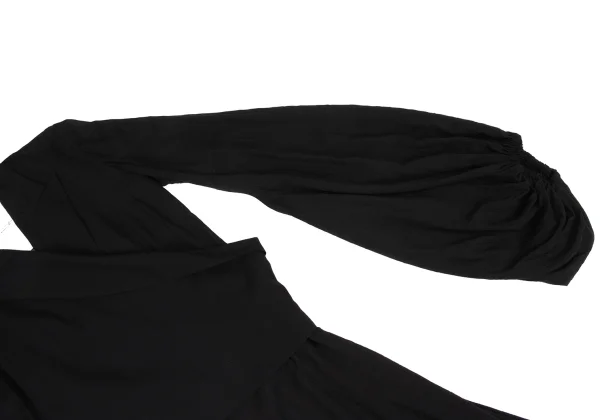 Yohji Yamamoto collections Balloon Sleeve Asymmetrical Wrap Jacket K-163070_005