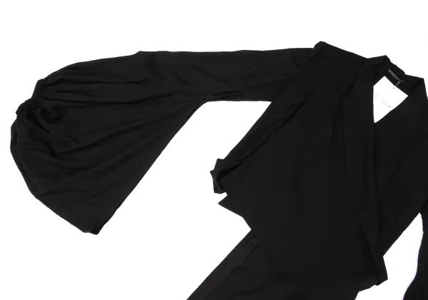Yohji Yamamoto collections Balloon Sleeve Asymmetrical Wrap Jacket K-163070_006