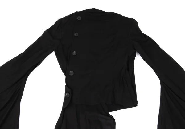 Yohji Yamamoto collections Balloon Sleeve Asymmetrical Wrap Jacket K-163070_014