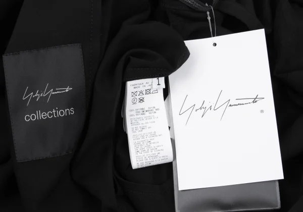 Yohji Yamamoto collections Balloon Sleeve Asymmetrical Wrap Jacket K-163070_019