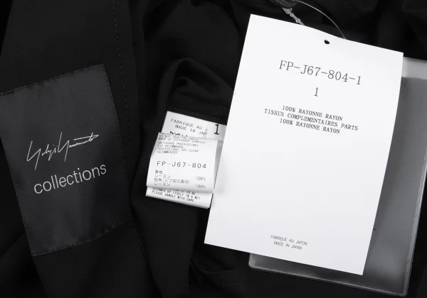 Yohji Yamamoto collections Balloon Sleeve Asymmetrical Wrap Jacket K-163070_020