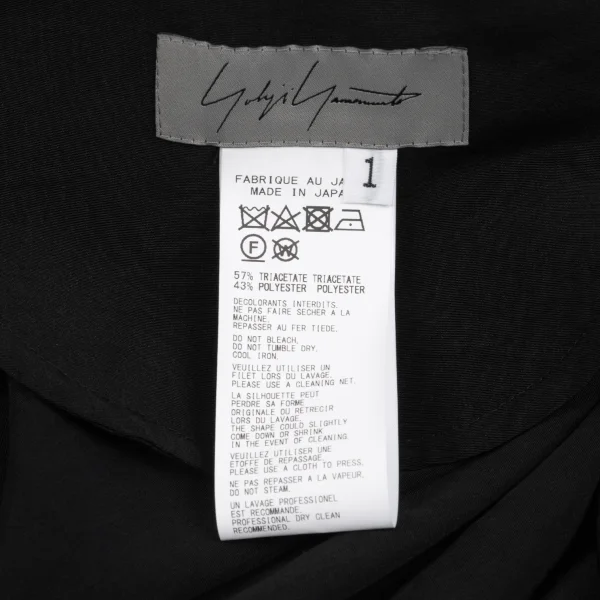 Yohji Yamamoto FEMME Draped Neck Wrap Dress K-163071_019