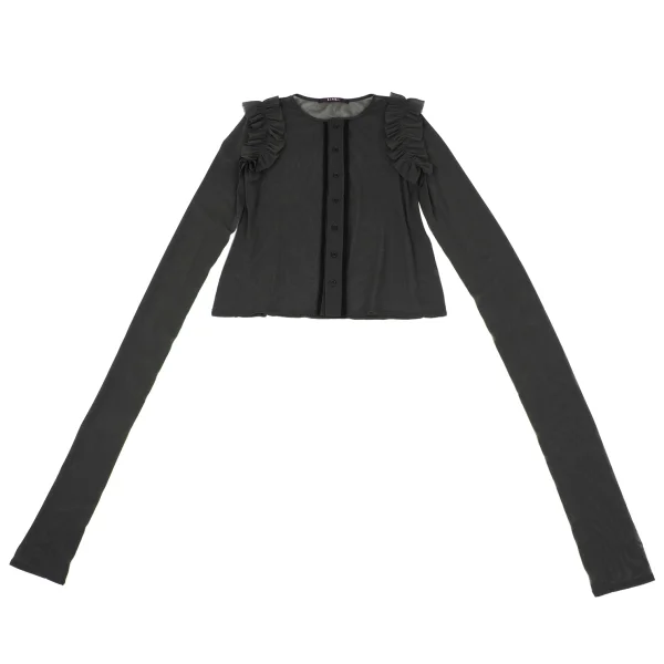 LIMI feu Frilled Mesh Long Sleeve Cardigan K-163072_002