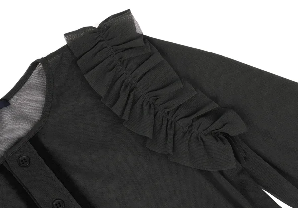 LIMI feu Frilled Mesh Long Sleeve Cardigan K-163072_007