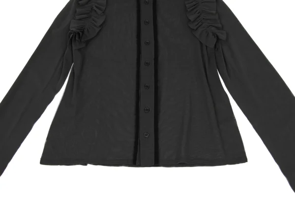 LIMI feu Frilled Mesh Long Sleeve Cardigan K-163072_009