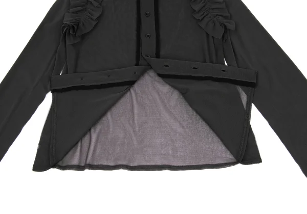 LIMI feu Frilled Mesh Long Sleeve Cardigan K-163072_010