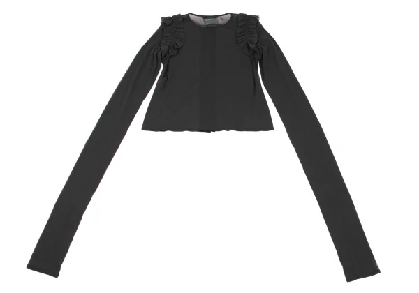 LIMI feu Frilled Mesh Long Sleeve Cardigan K-163072_011