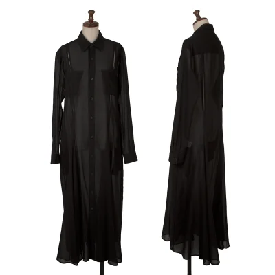 LIMI feu Silk Blend See Through Shirt Dress