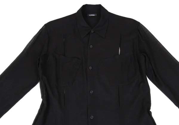 LIMI feu Silk Blend See Through Shirt Dress K-163074_003