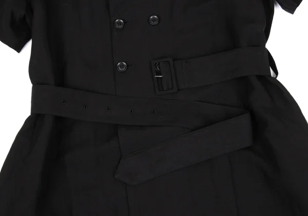 LIMI feu Linen Blend Shot Sleeve Shirt Coat K-163075_010