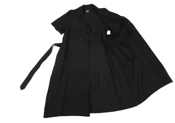 LIMI feu Linen Blend Shot Sleeve Shirt Coat K-163075_011