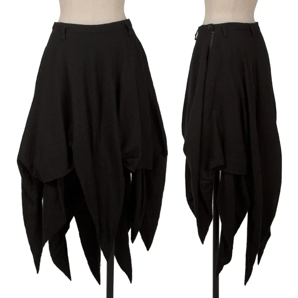 LIMI feu Wool Drape Knit Skirt Black 2 K-163077_001