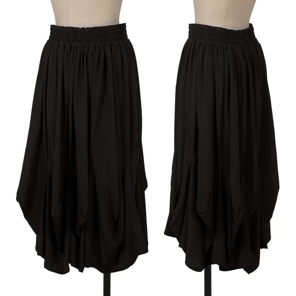 LIMI feu Crepe de chine 3D Panel Skirt Black 2 K-163079_001
