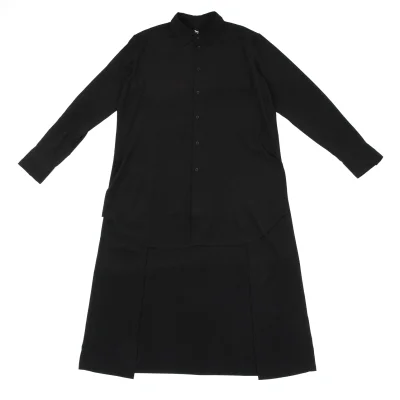 Ground Y Crepe de chine Double Collar Back Long Shirt