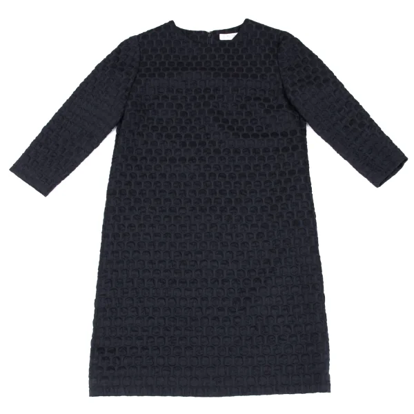 BEAUTY & YOUTH TUNITED ARROWS Dot Jacquard 3/4 Sleeve Dress K-163081_002