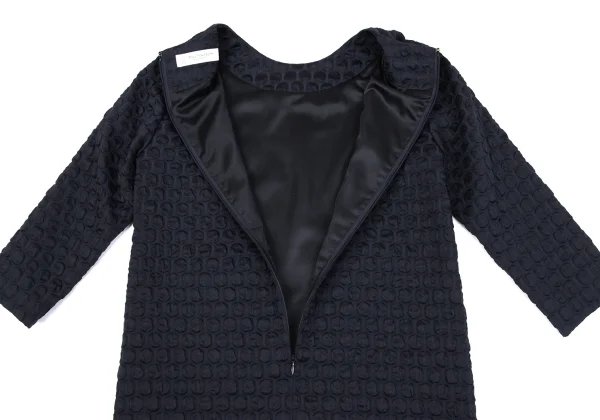 BEAUTY & YOUTH TUNITED ARROWS Dot Jacquard 3/4 Sleeve Dress K-163081_010