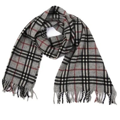 Burberrys' Wool Check Fringe Scarf