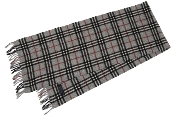 Burberrys' Wool Check Fringe Scarf K-163082_002