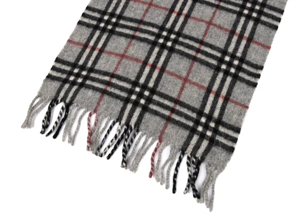 Burberrys' Wool Check Fringe Scarf K-163082_003