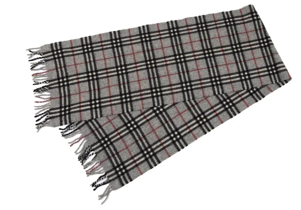 Burberrys' Wool Check Fringe Scarf K-163082_004