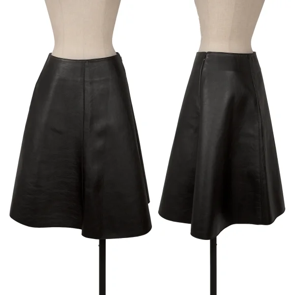 3.1 Phillip Lim Sheepskin Leather Skirt Black 0 K-163085_001