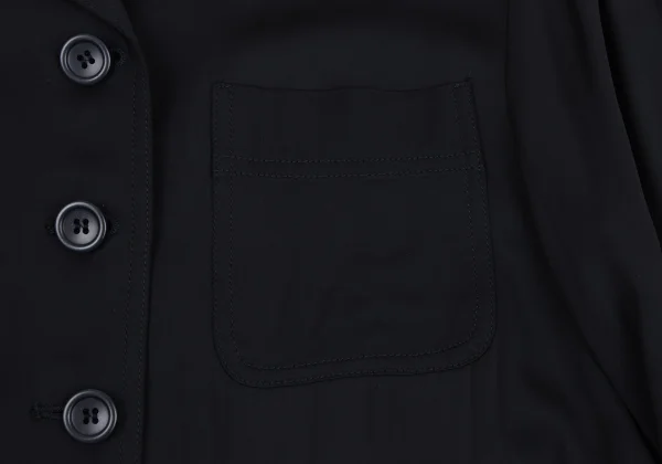 JIL SANDER NAVY Rayon Blend Patch Pocket Stretch Jacket K-163086_008