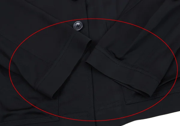 JIL SANDER NAVY Rayon Blend Patch Pocket Stretch Jacket K-163086_012