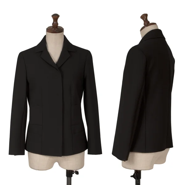 JIL SANDER NAVY Poly Blend Pocket Design Jacket Black 32 K-163087_001