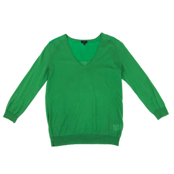 JOSEPH Cotton Back Switching Knit Sweater K-163091_002