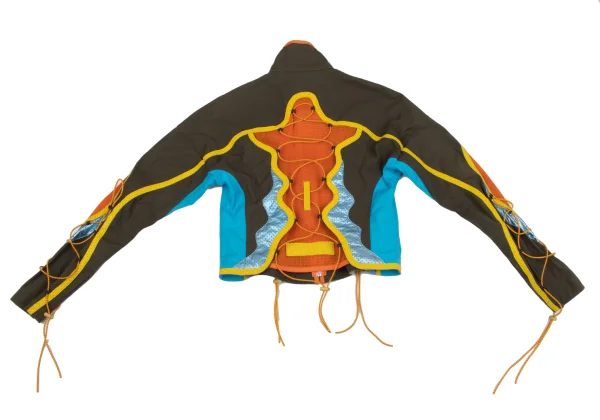 ISSEY MIYAKE Leather Taping Bungee Cord Technical Jacket K-163096_013