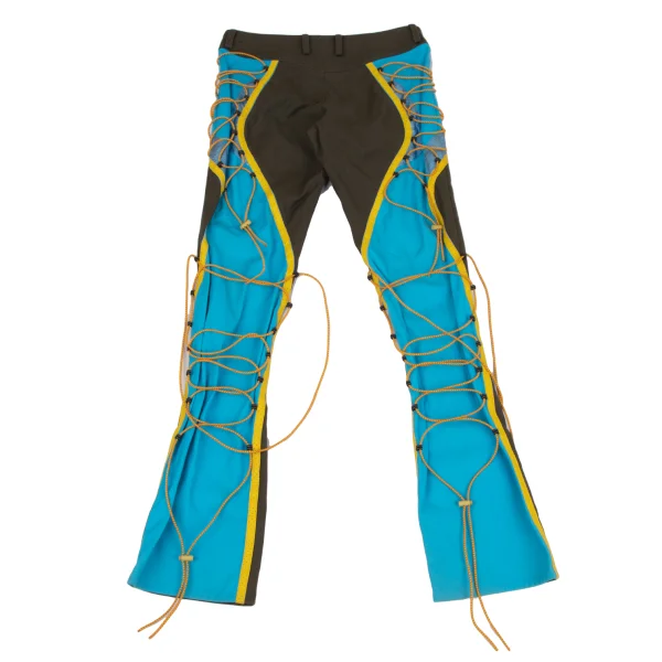 ISSEY MIYAKE Leather Taping Bungee Cord Pants Multi-Color 3 K-163097_001