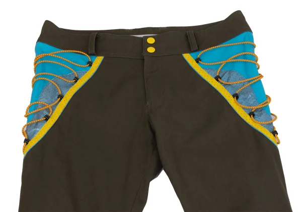 ISSEY MIYAKE Leather Taping Bungee Cord Pants K-163097_009