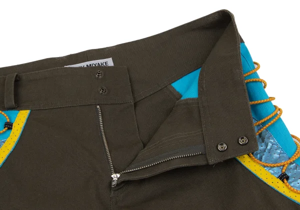 ISSEY MIYAKE Leather Taping Bungee Cord Pants K-163097_011