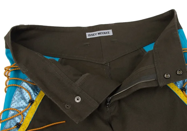 ISSEY MIYAKE Leather Taping Bungee Cord Pants K-163097_012