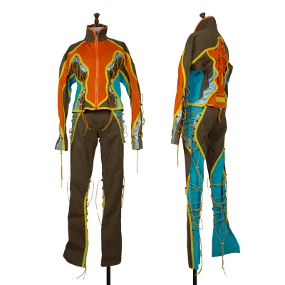 ISSEY MIYAKE Leather Taping Bungee Cord Technical Jacket & Pants