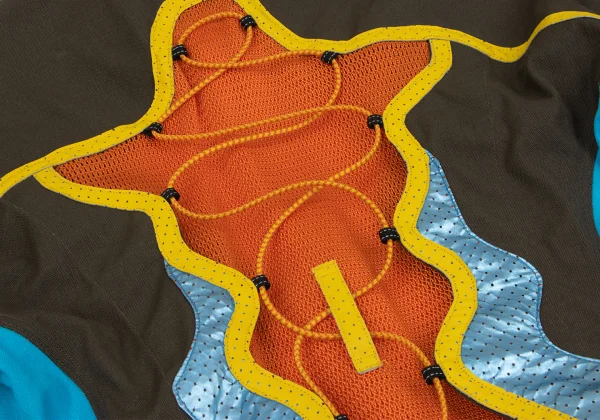 ISSEY MIYAKE Leather Taping Bungee Cord Technical Jacket & Pants K-163098_010