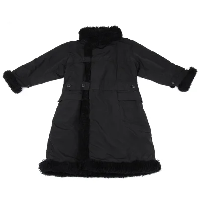 ISSEY MIYAKE MEN Fur Trim Padding Long Coat