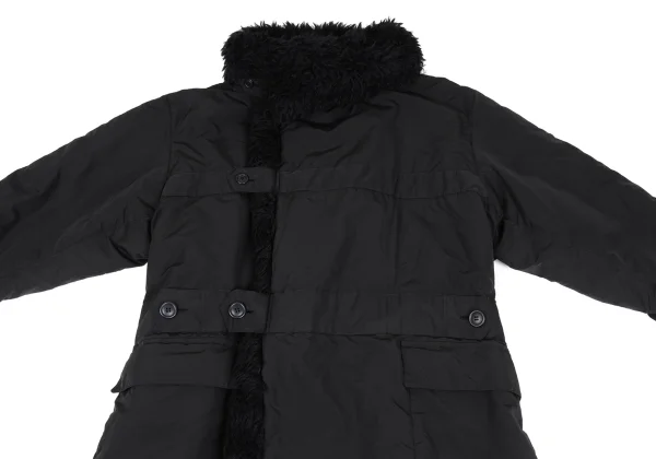 ISSEY MIYAKE MEN Fur Trim Padding Long Coat K-163100_002