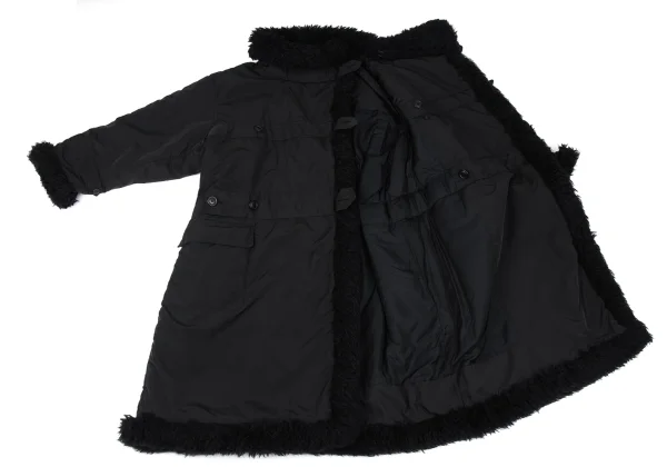 ISSEY MIYAKE MEN Fur Trim Padding Long Coat K-163100_011