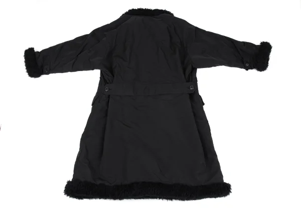 ISSEY MIYAKE MEN Fur Trim Padding Long Coat K-163100_014