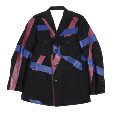 MASAKI MATSUSHIMA Line Printed Linen Jacket