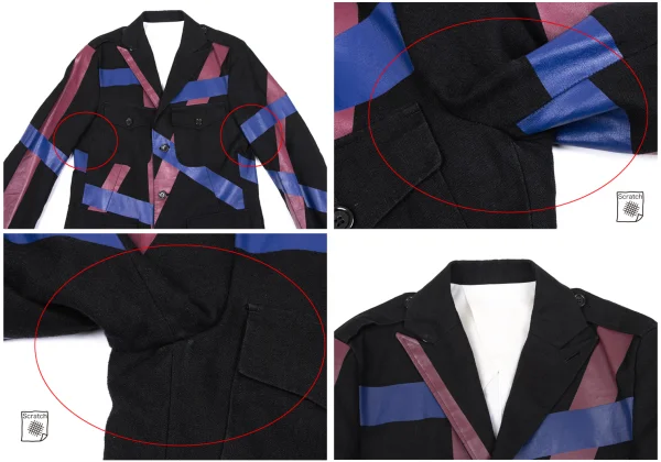 MASAKI MATSUSHIMA Line Printed Linen Jacket K-163104_002